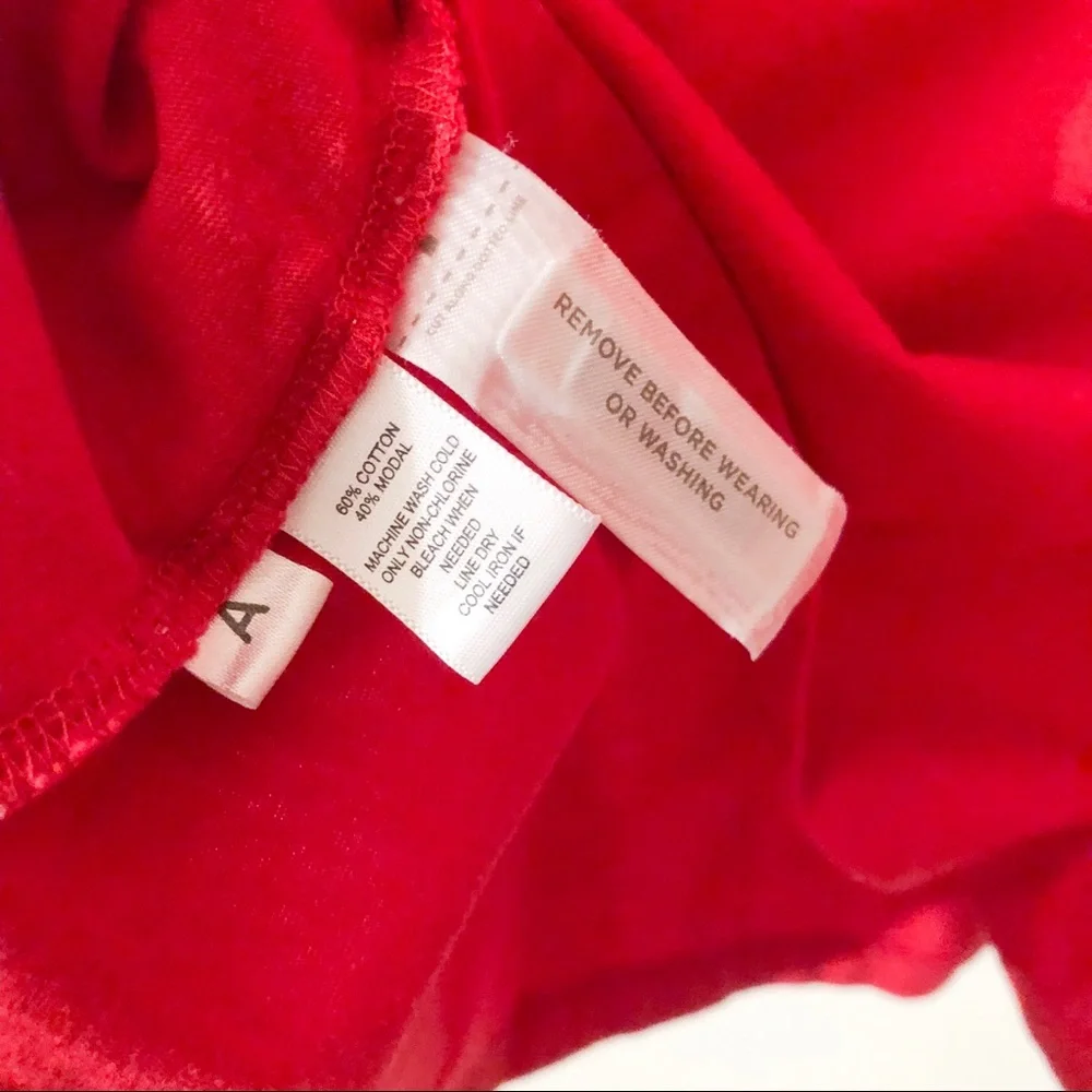 loft | banded short sleeve red dress small - Picture 6 of 6